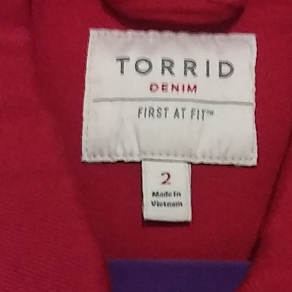 Torrid red denim jacket - Picture 2 of 3